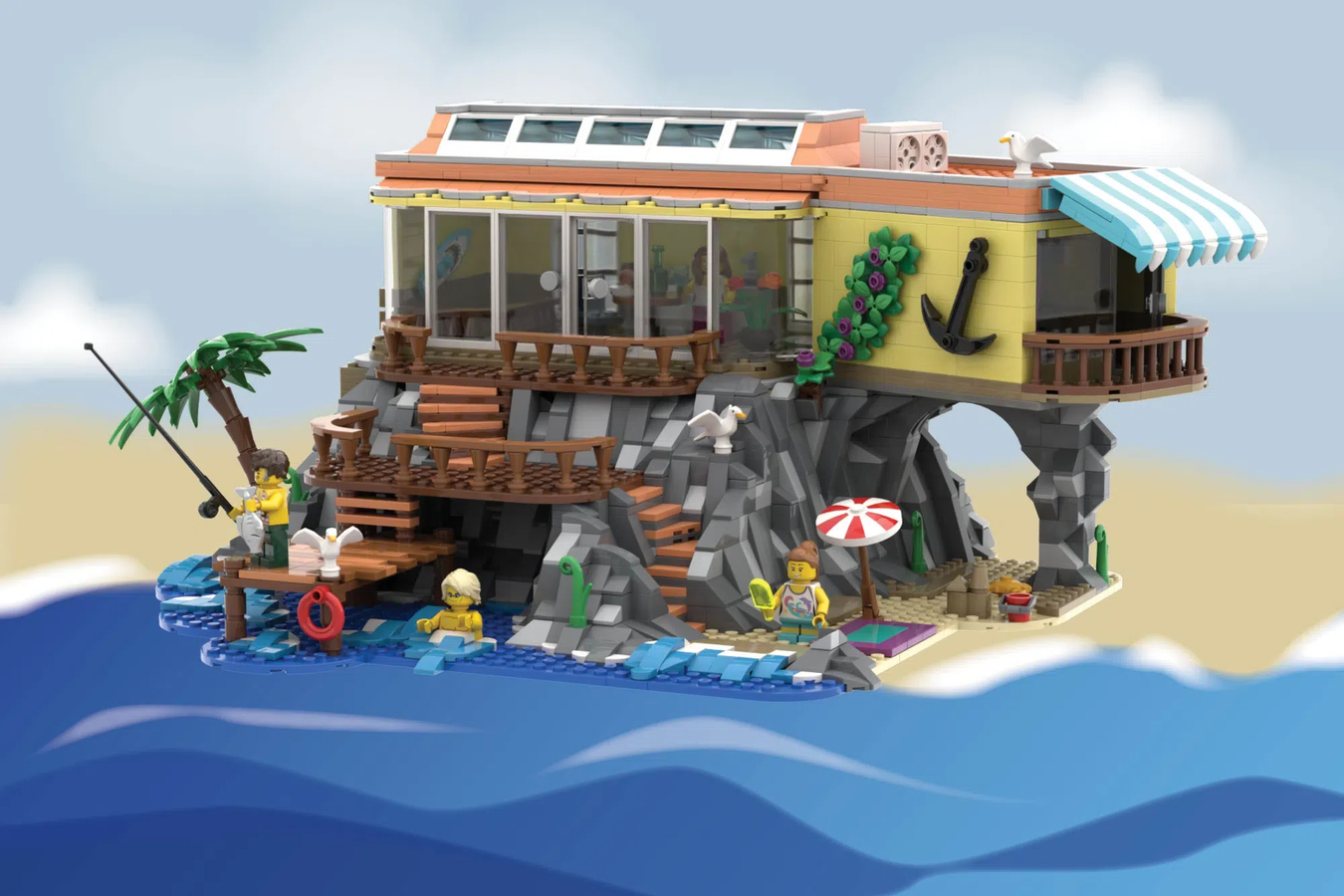 Lego beach online house