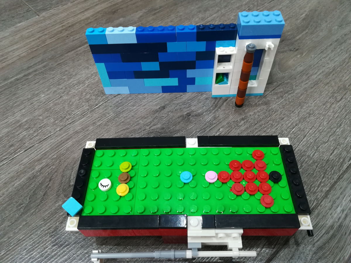 How to make a lego pool table hot sale