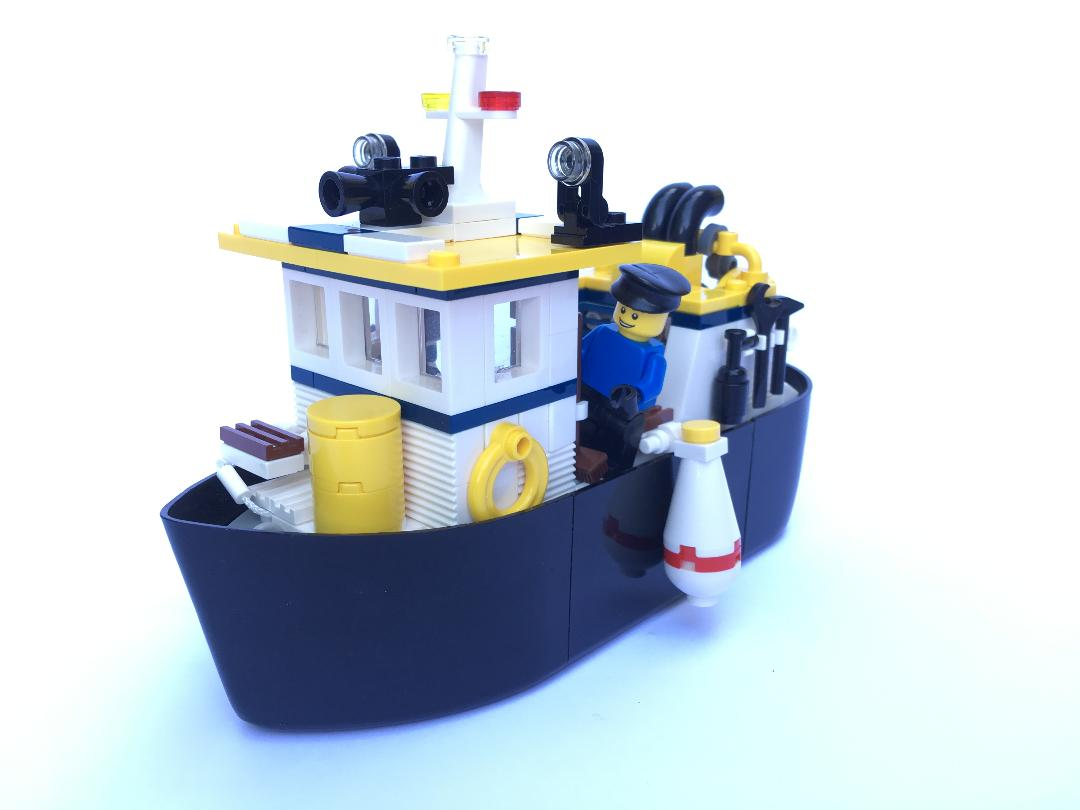 LEGO MOD How To Build A Lego Tugboat DIY Tutorial To Create A Ship From ...