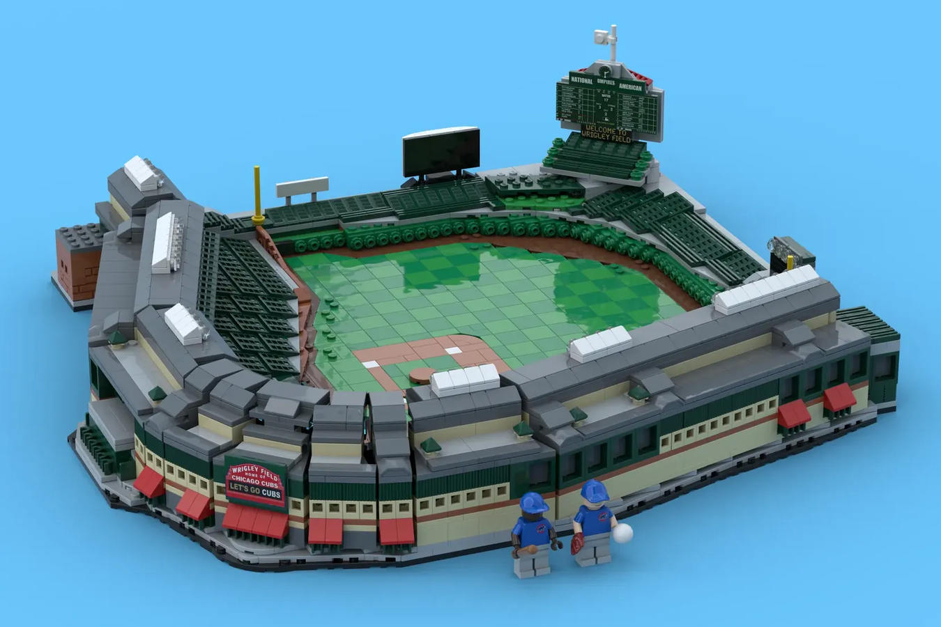 LEGO IDEAS - Wrigley Field - Home of the MLB's Chicago Cubs - Microscale