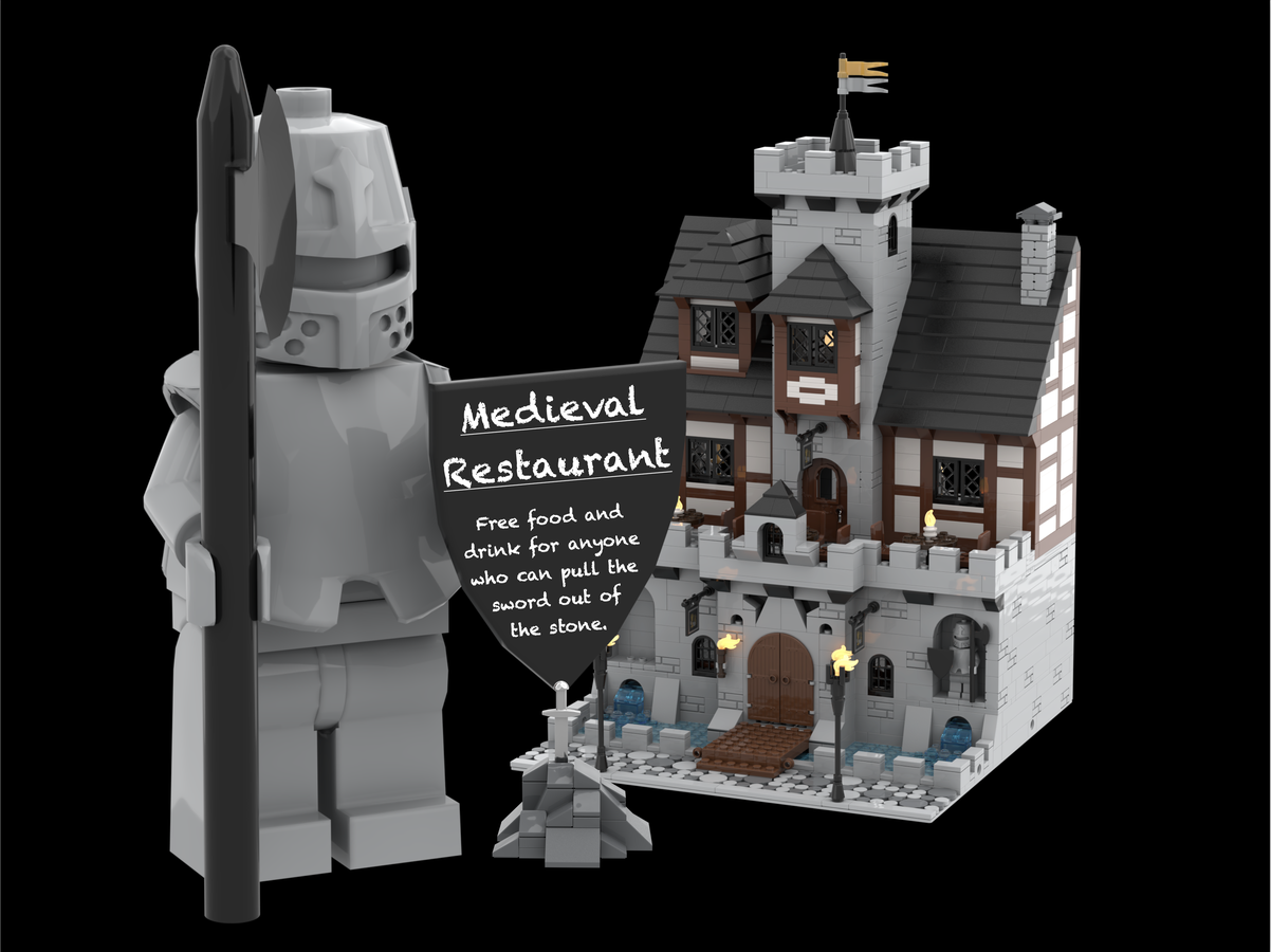 Lego store castle restaurant