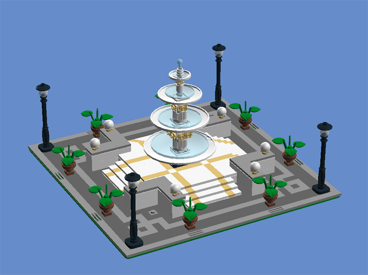 Lego 2024 fountain moc