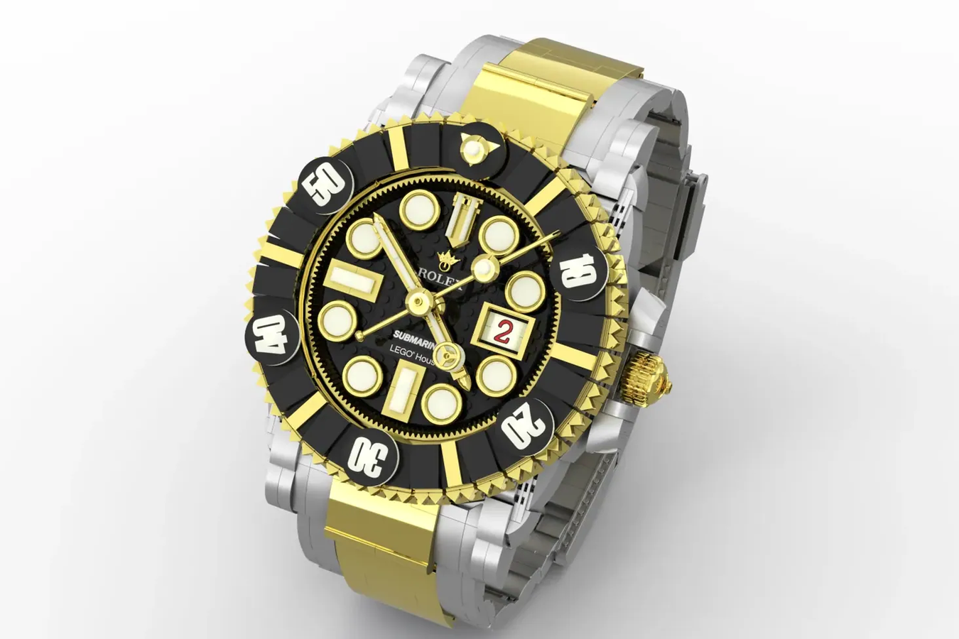 LEGO IDEAS Rolex Submariner. Luxury Swiss Dive Watch