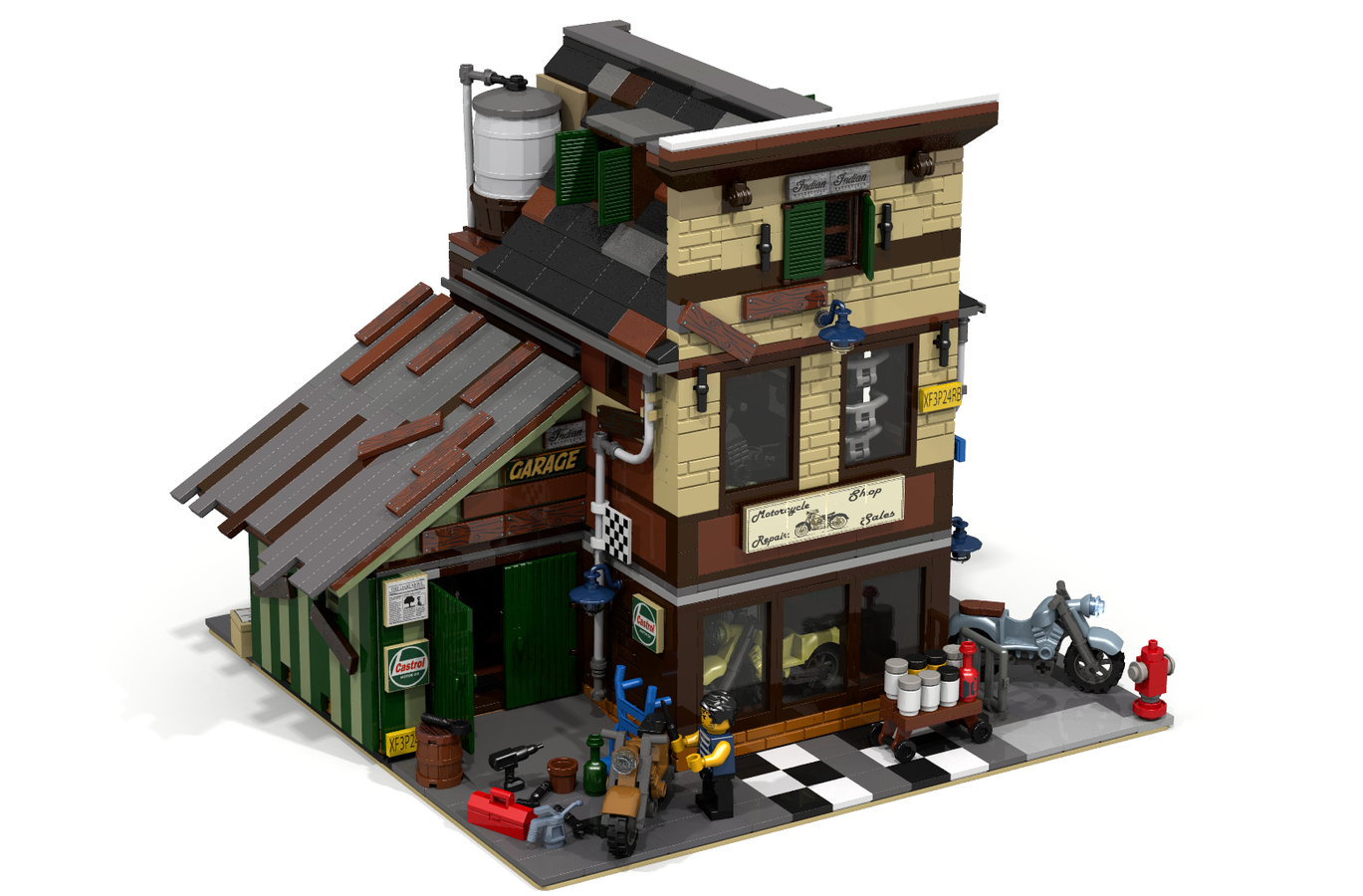 Lego store motorbike shop