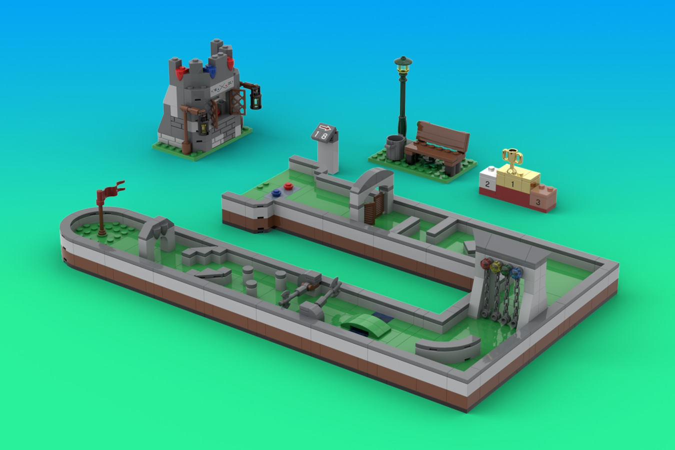 LEGO IDEAS Mini Golf Modular Course