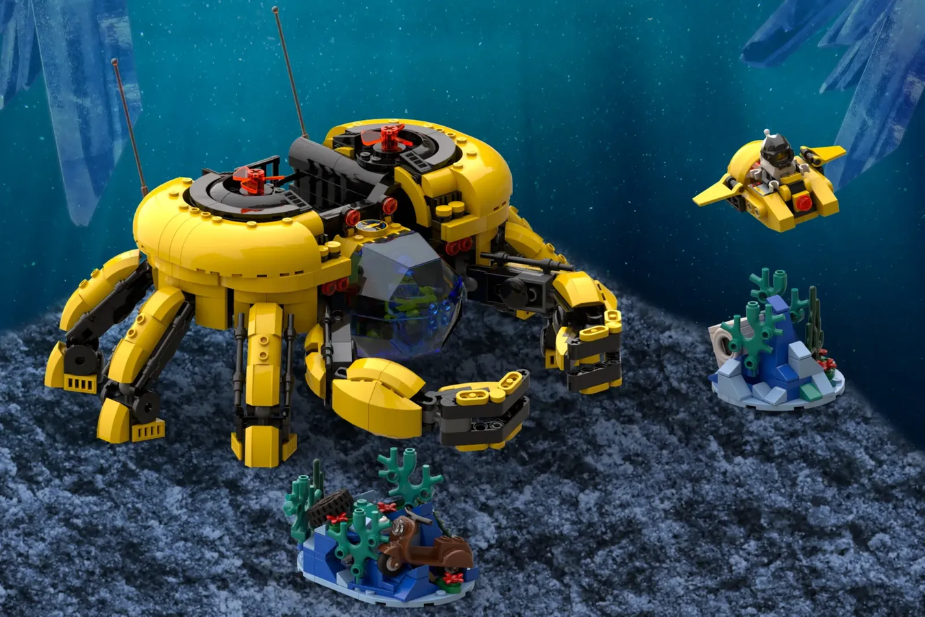 Lego Ideas Aquanauts Mecha Crab Underwater Cleaner