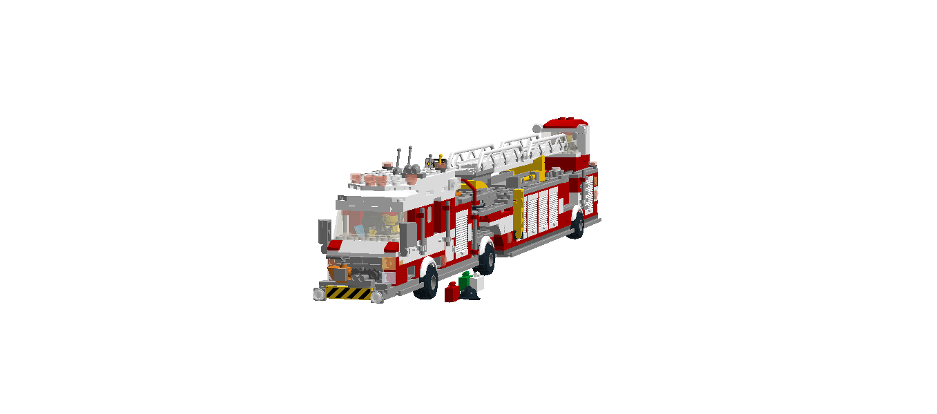 lego tiller fire truck