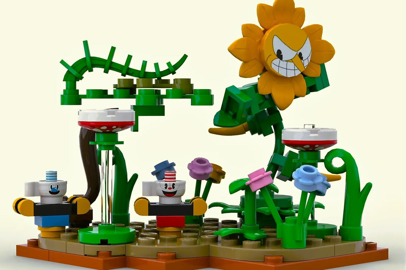 LEGO IDEAS Cuphead Floral Fury