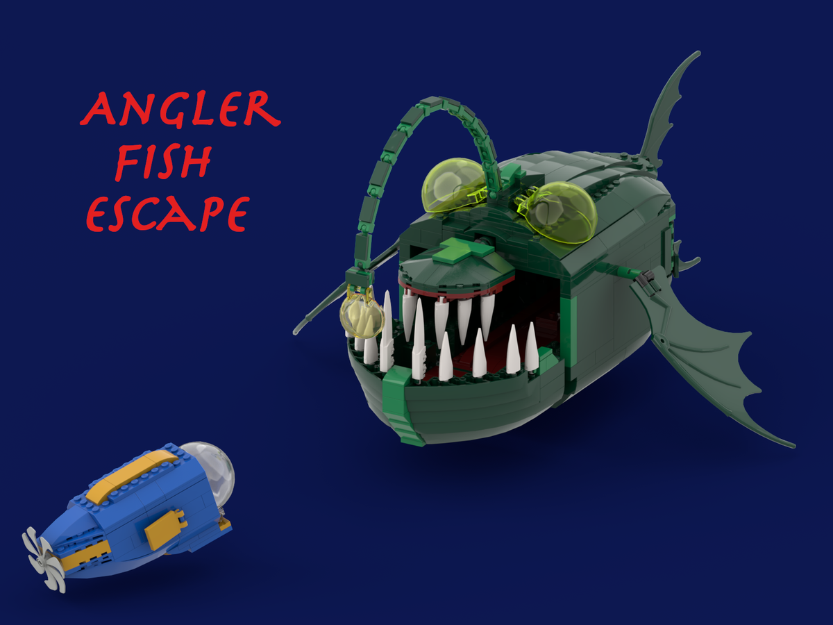 I made an angler fish : r/lego