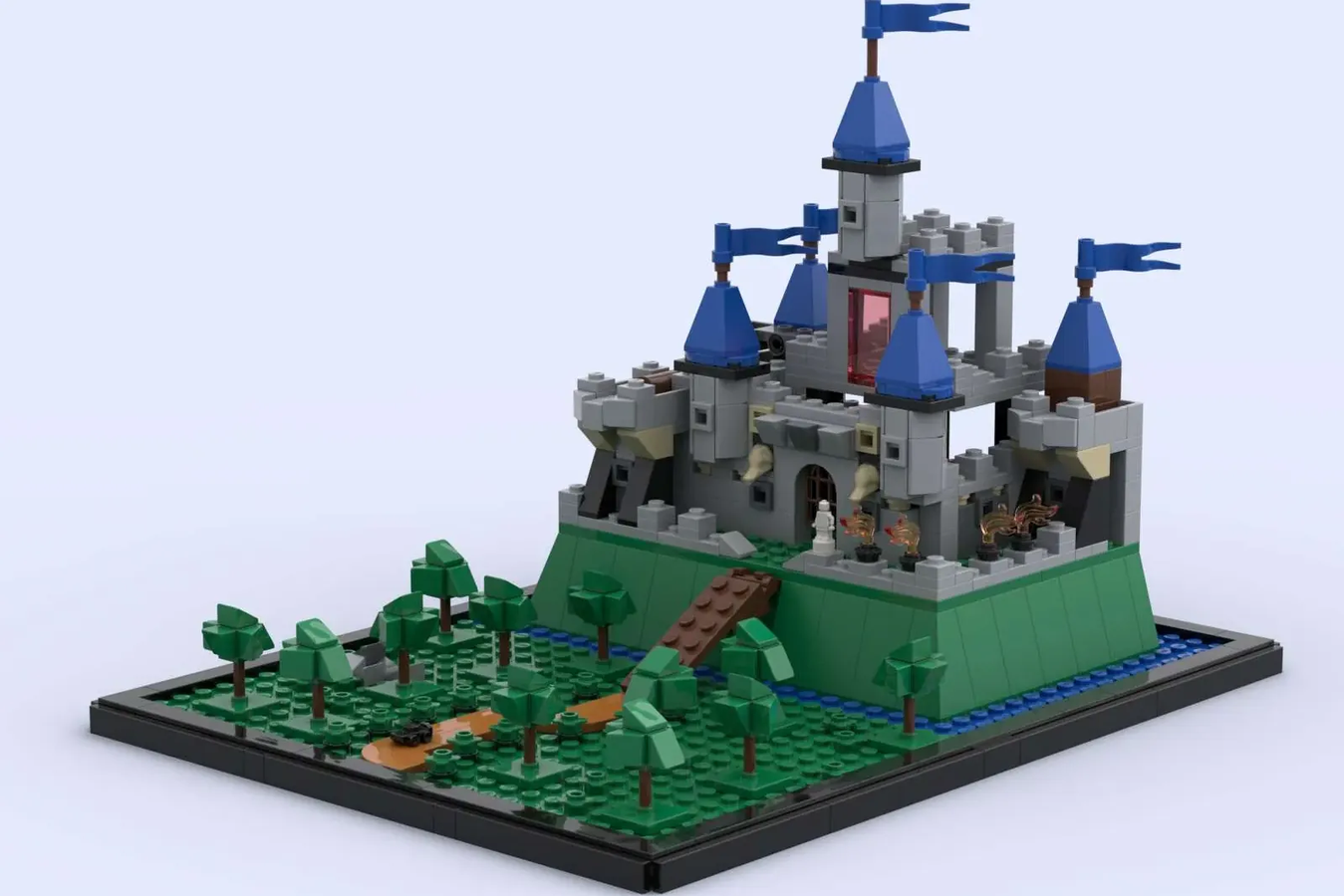 LEGO MOC Micro Scale Castle by the Sea by Famulimus