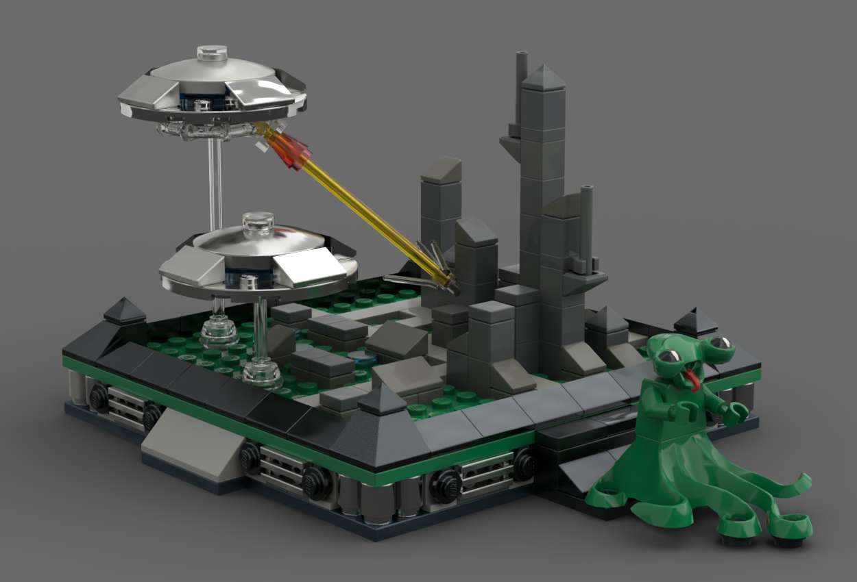 LEGO MOC Portable Alien Shield by Noob Builds Lego