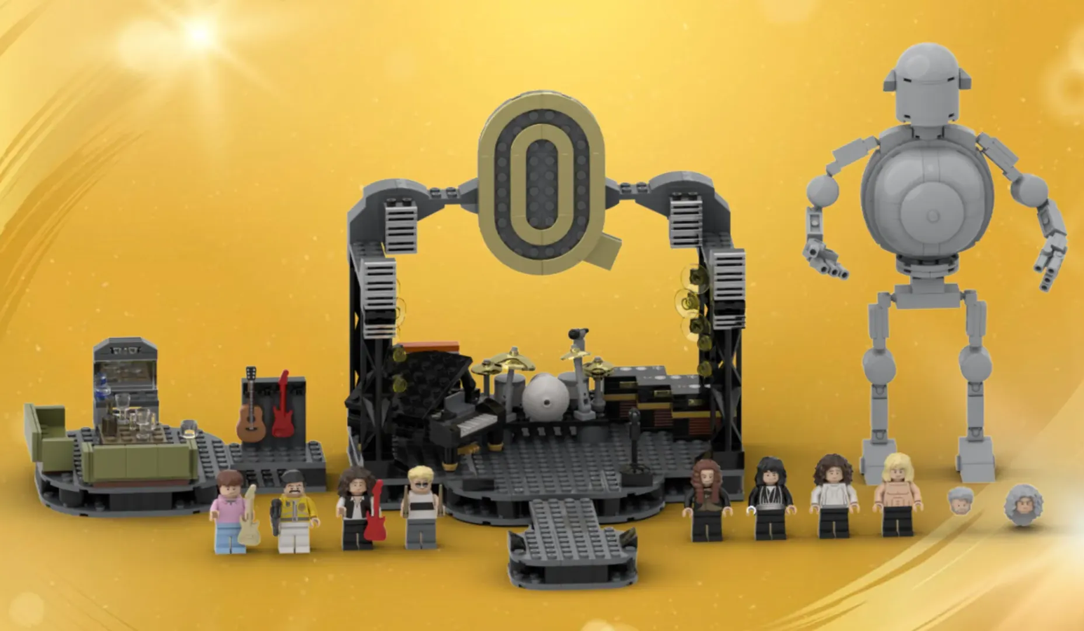 Lego queen band store minifigures