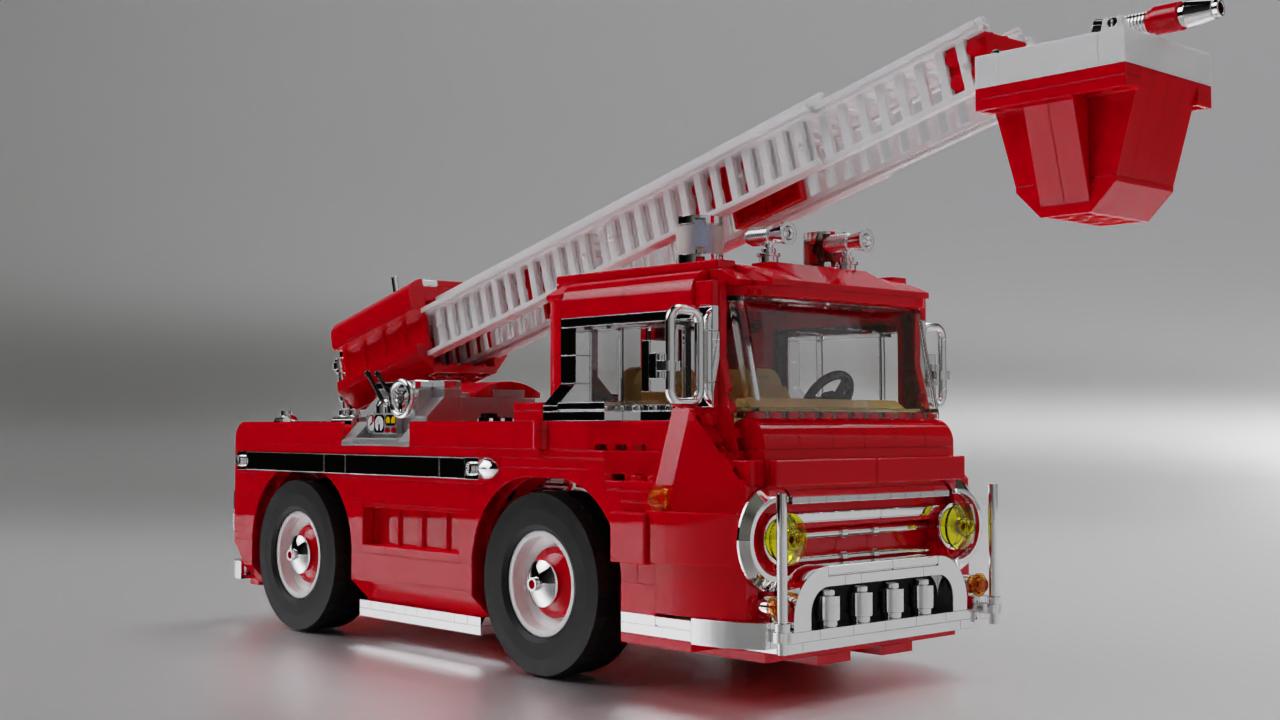 Lego fire truck 80s hot sale