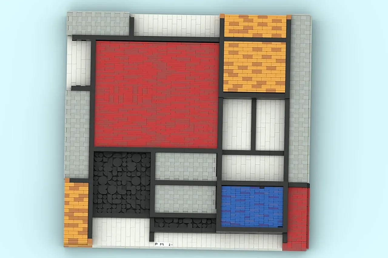 Mondrian best sale lego art