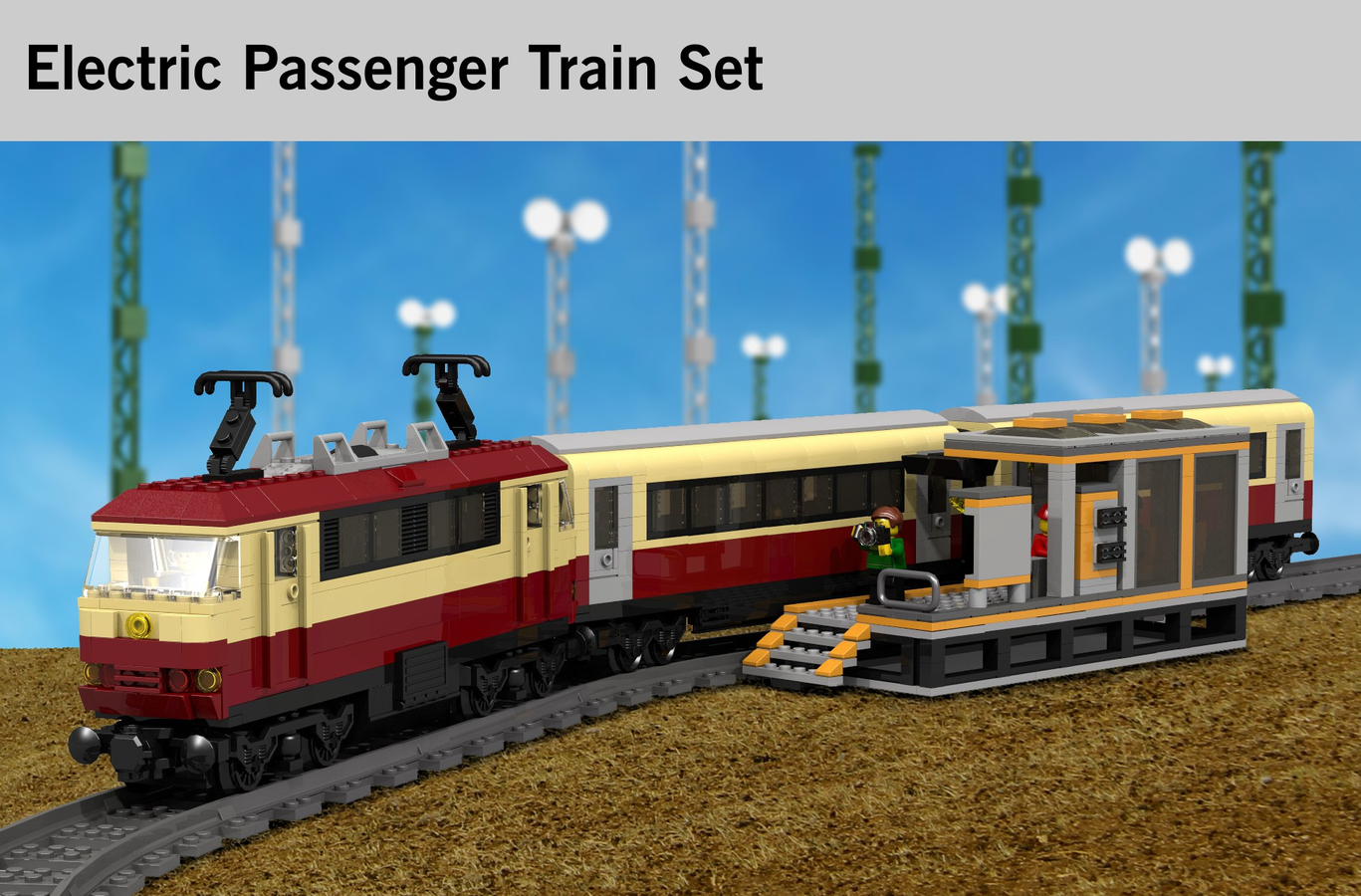 Electric best sale train lego