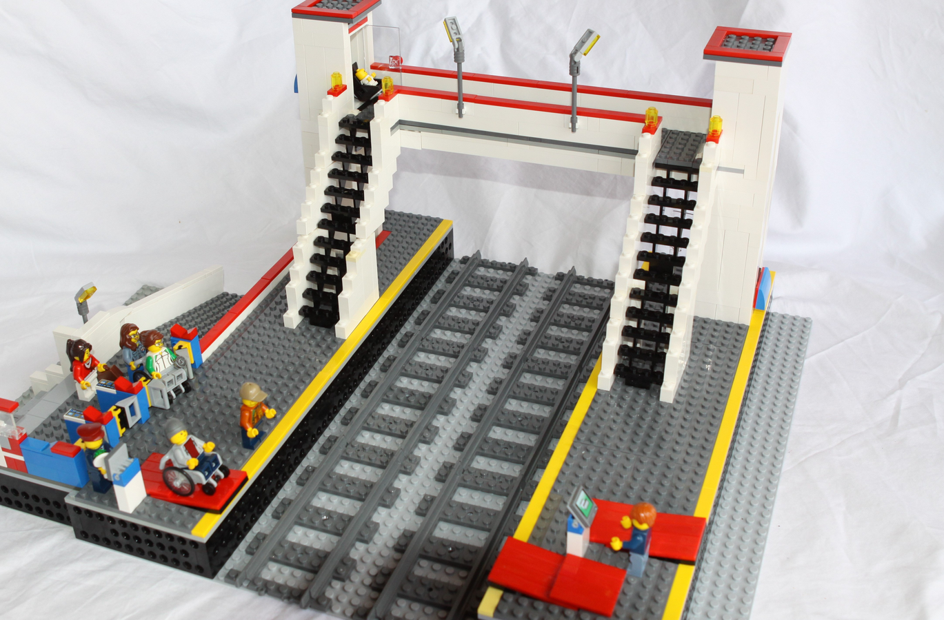 Lego train hot sale station ideas