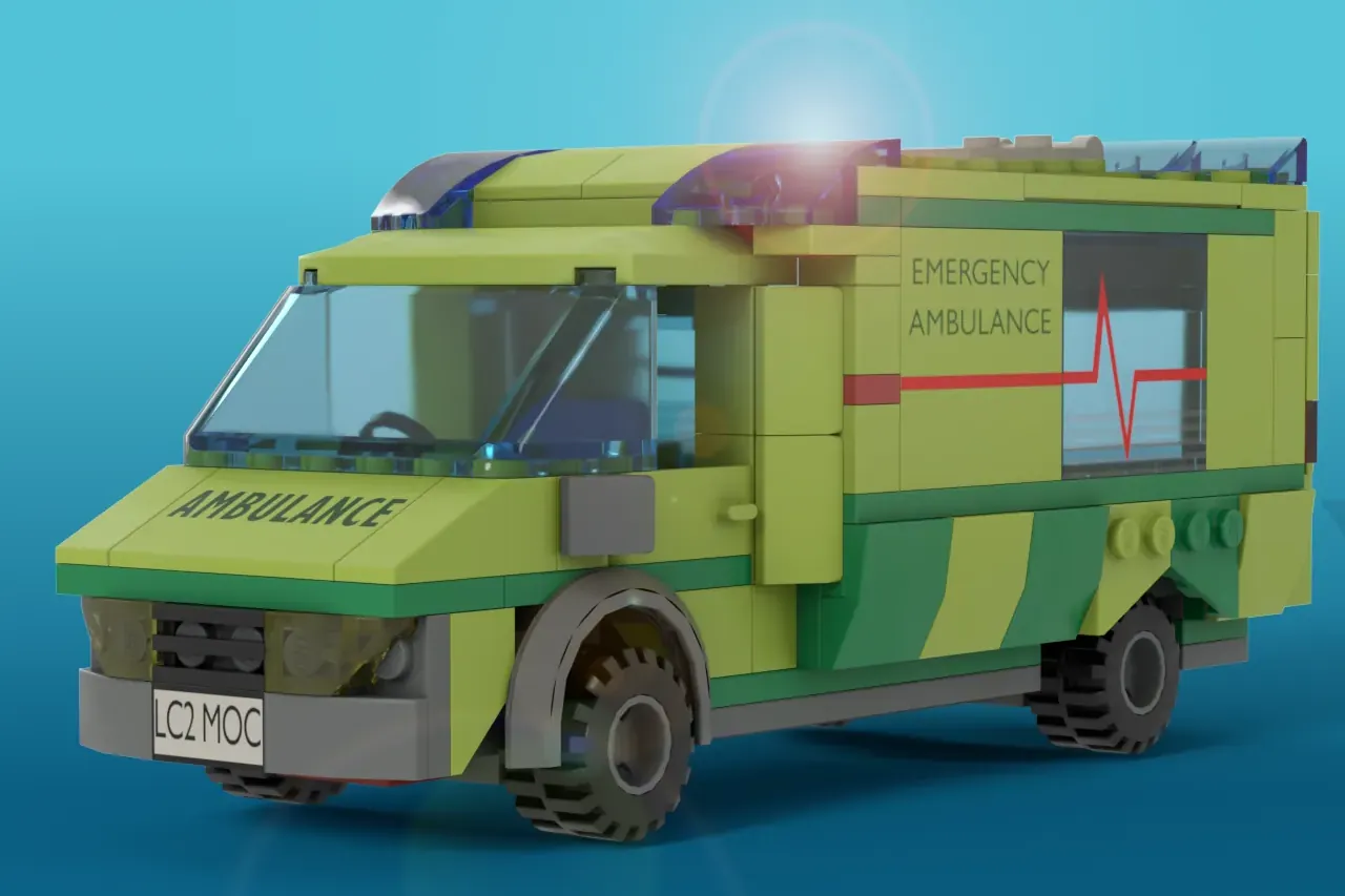 custom lego ambulance