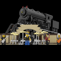 LEGO IDEAS - AC DC Rock'n'Roll Train with Stage