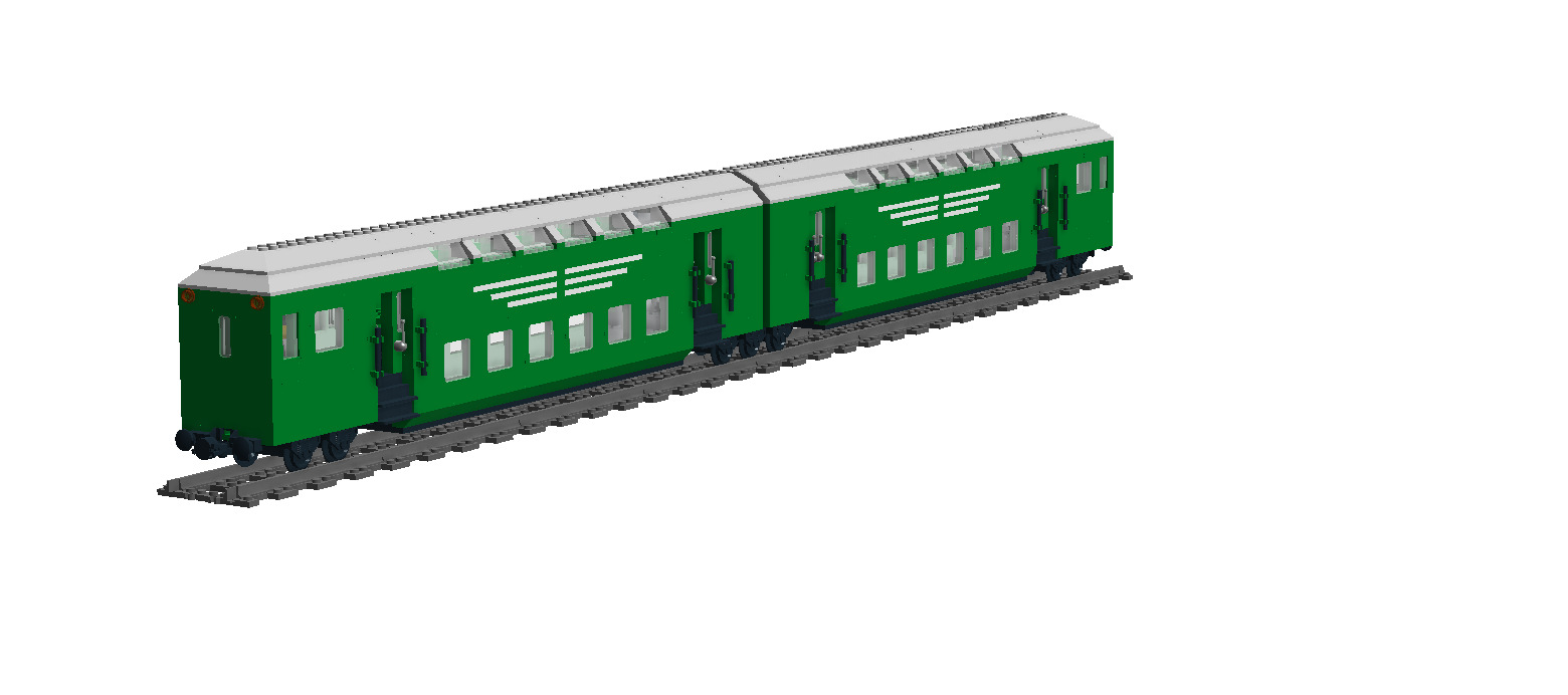 Lego double cheap decker train