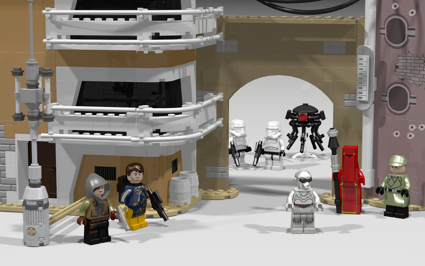 LEGO IDEAS Star Wars Rogue One Jedha Street Ambush