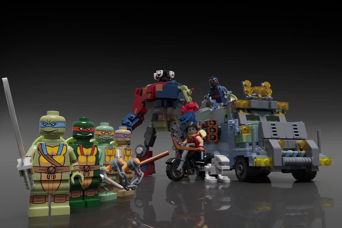 LEGO IDEAS TMNT2k3 The Battle Shell vs Nano