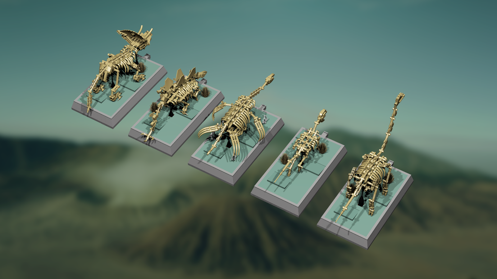 LEGO MOC Plesiosaur Skeleton - Lego Dinosaur Fossils by LaurensPosthuma