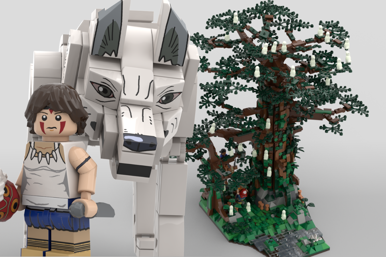 Lego models of Ghibli characters pay tribute to Hayao Miyazaki