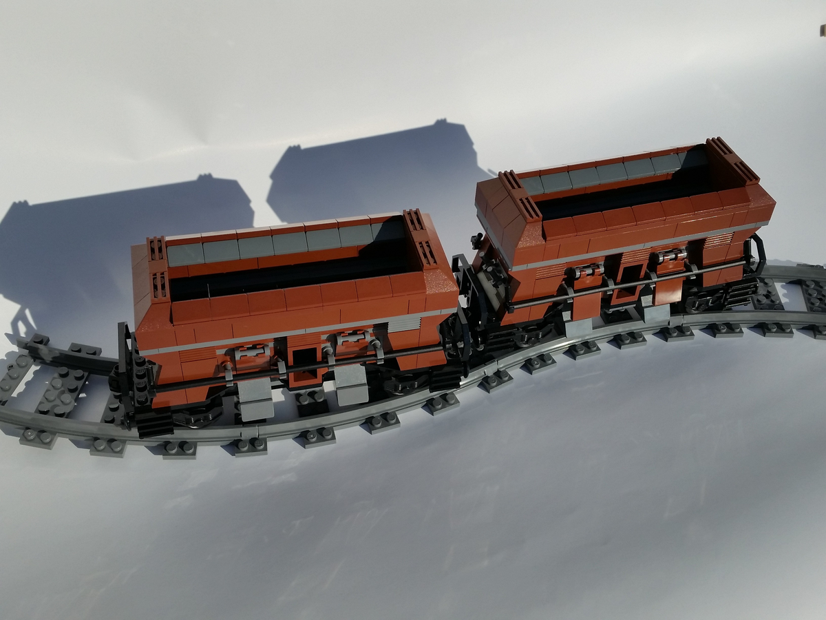 LEGO IDEAS - Set of Self-Unloading Hopper Wagons of the DB