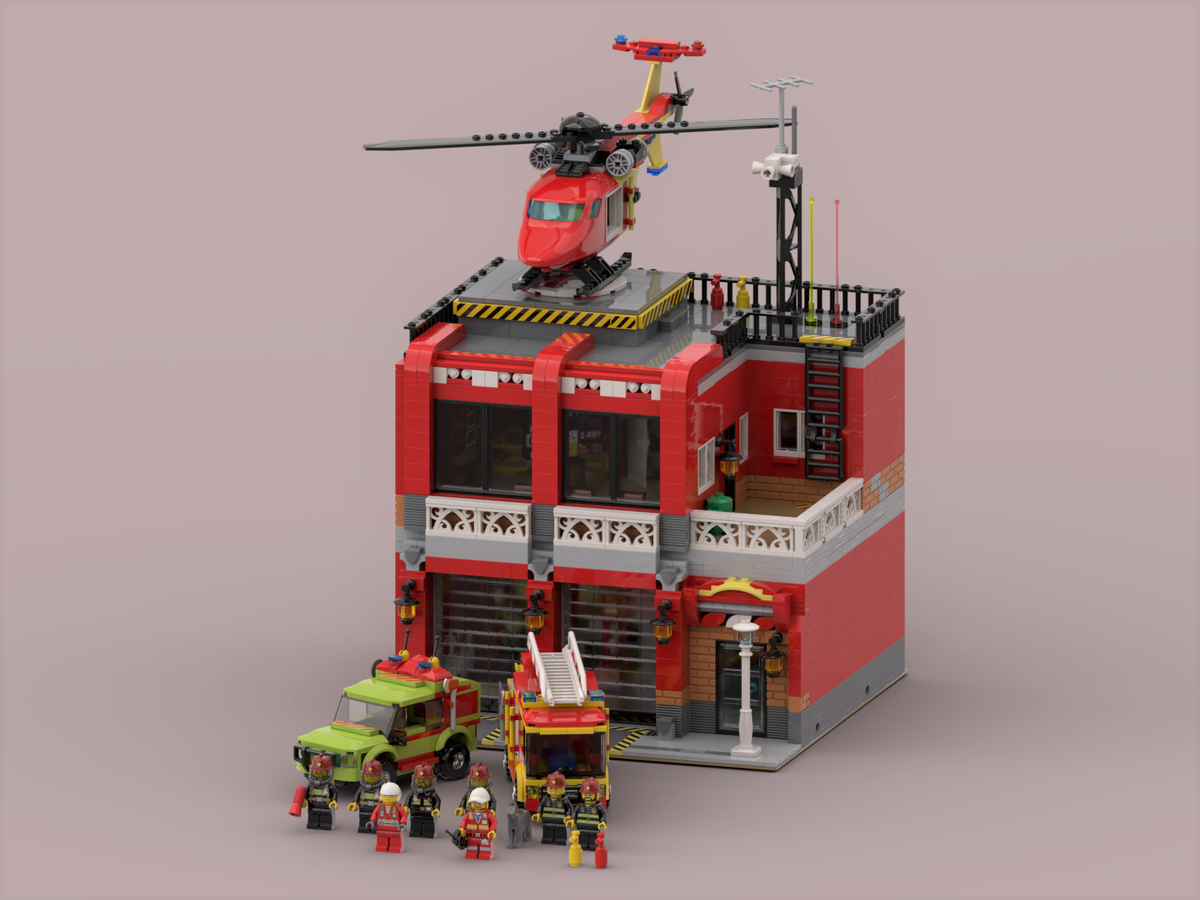 How to build cheap a lego fire truck