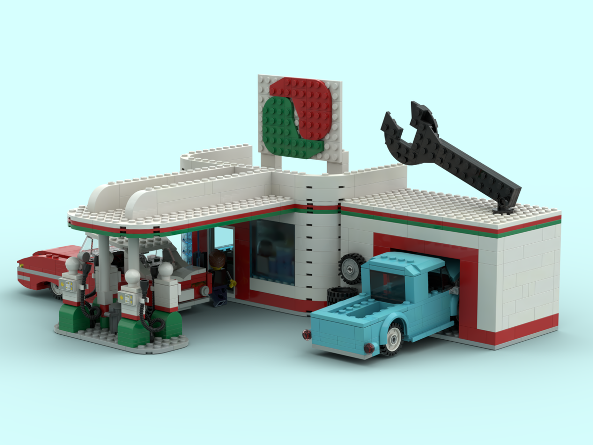 Lego best sale gas pump