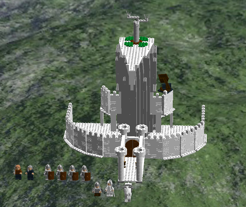 La citadelle de Minas Tirith du seigneur des anneaux reconstitué en LEGO –  w3sh