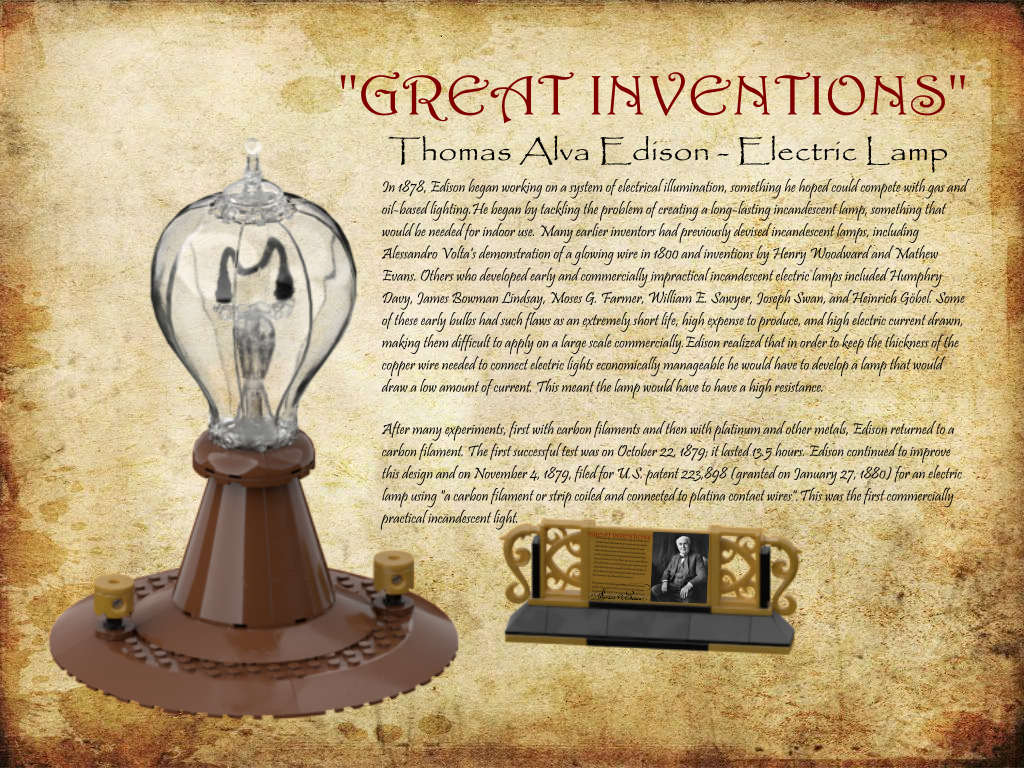 Thomas edison electric deals lamp