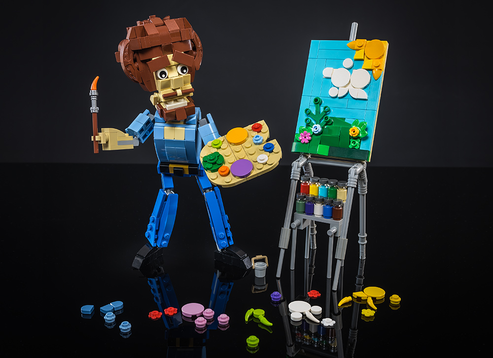 Bob ross sale lego figure