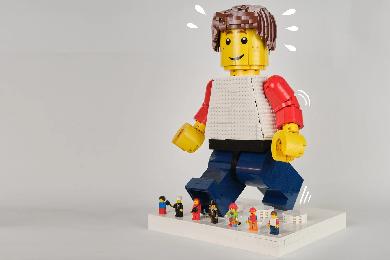 Oversized discount lego minifigure