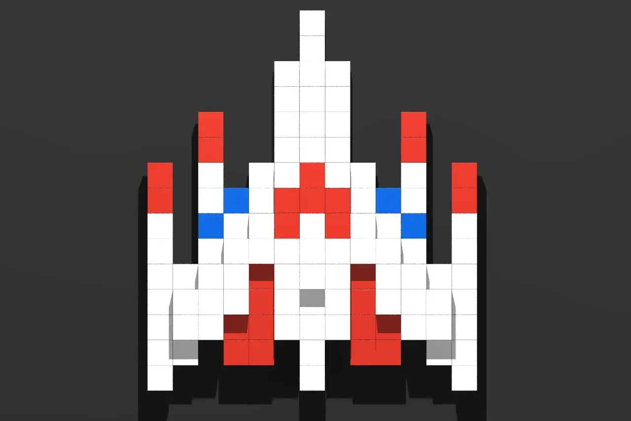 pixel galaga