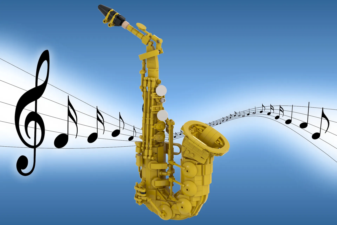 Joueur de saxophone, Wiki LEGO