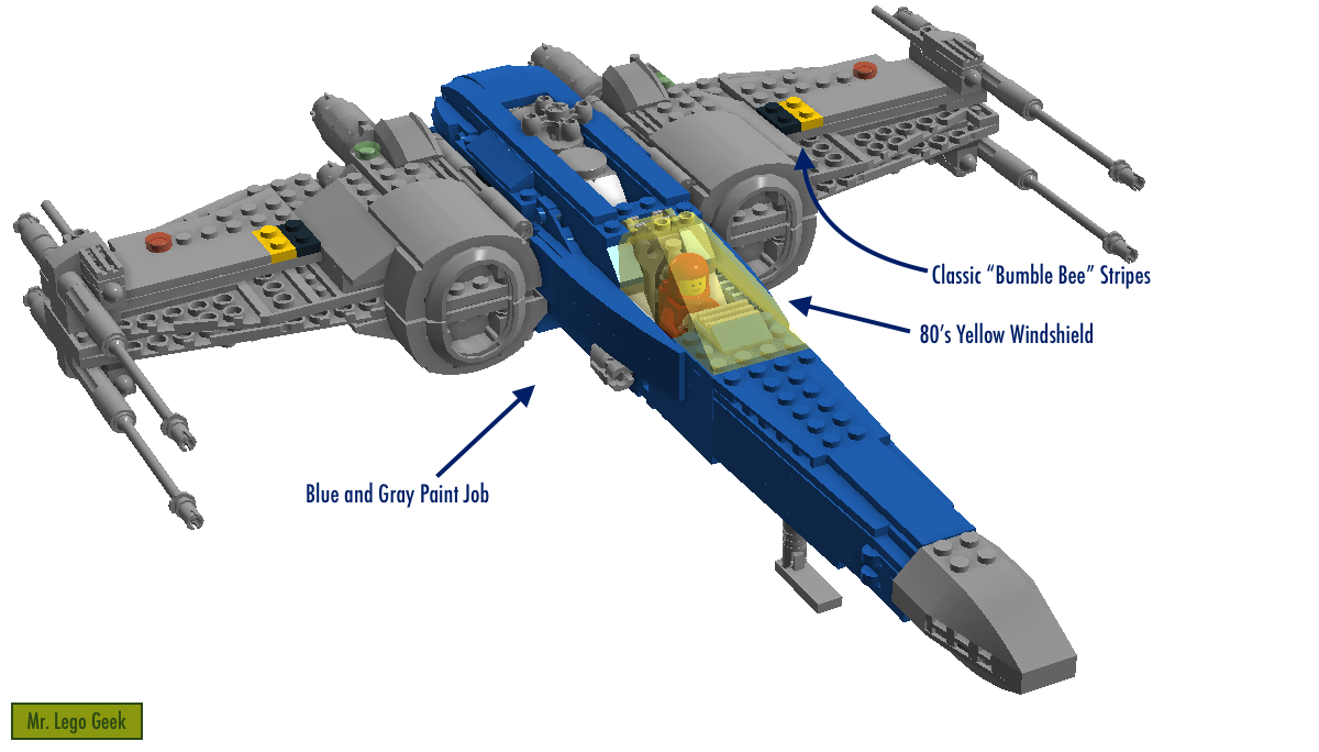 Blue lego best sale x wing