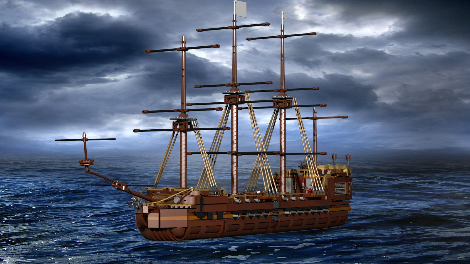 LEGO IDEAS 18th Century Rigged Frigate