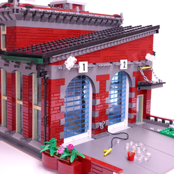 lego fire station moc