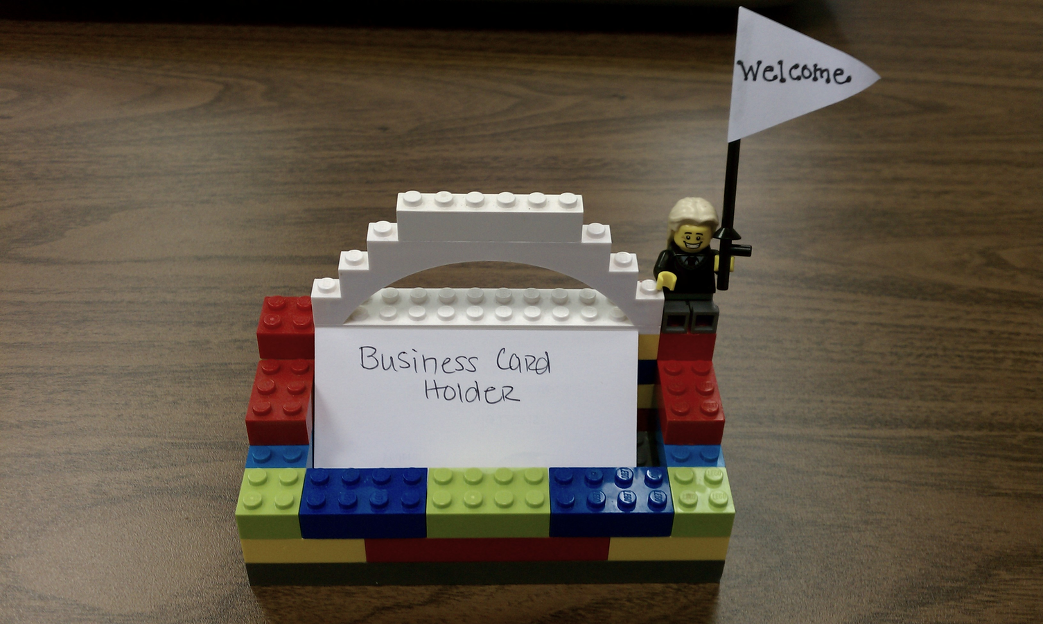 Lego desk best sale business card holder