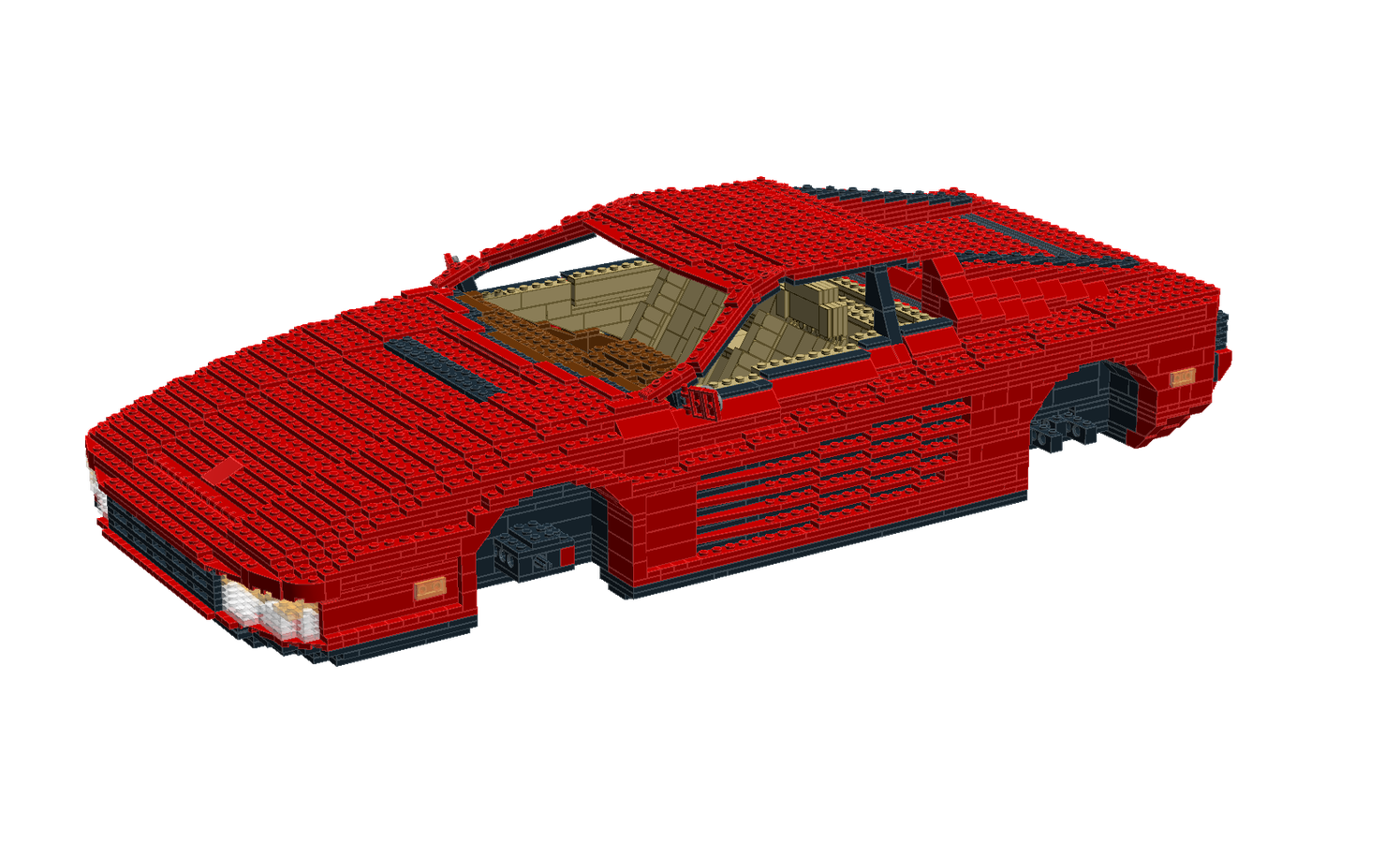 Ferrari testarossa lego