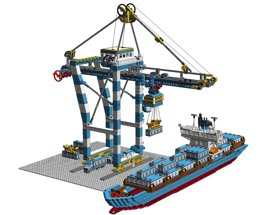 Lego discount harbor crane