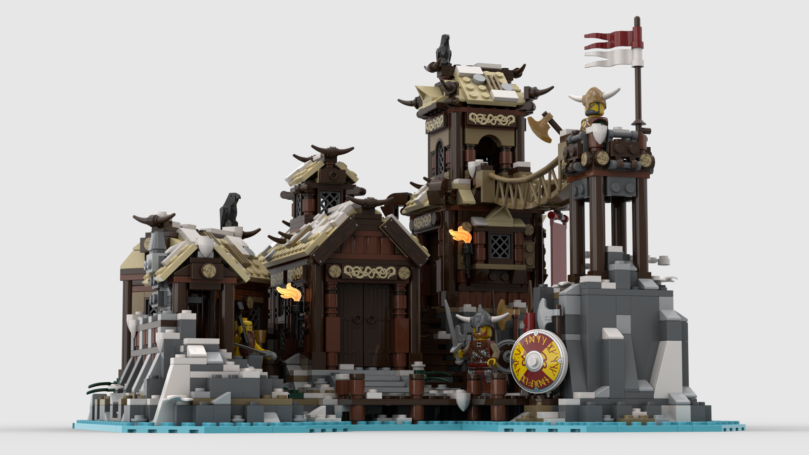 Viking ship and Village : r/lego