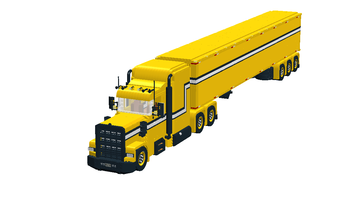 Lego yellow semi discount truck