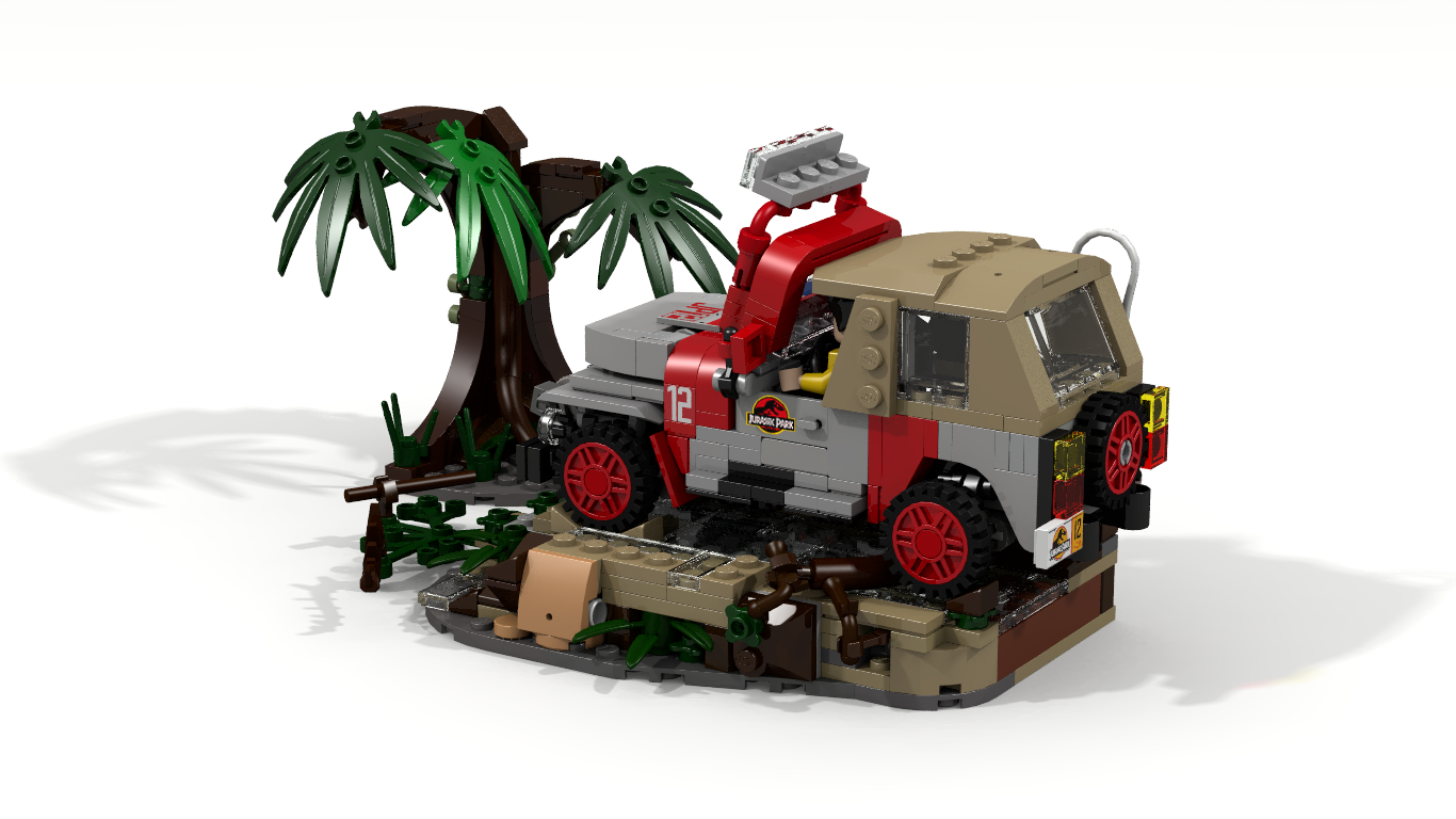 I built my own Jurassic Park Jeep! : r/lego