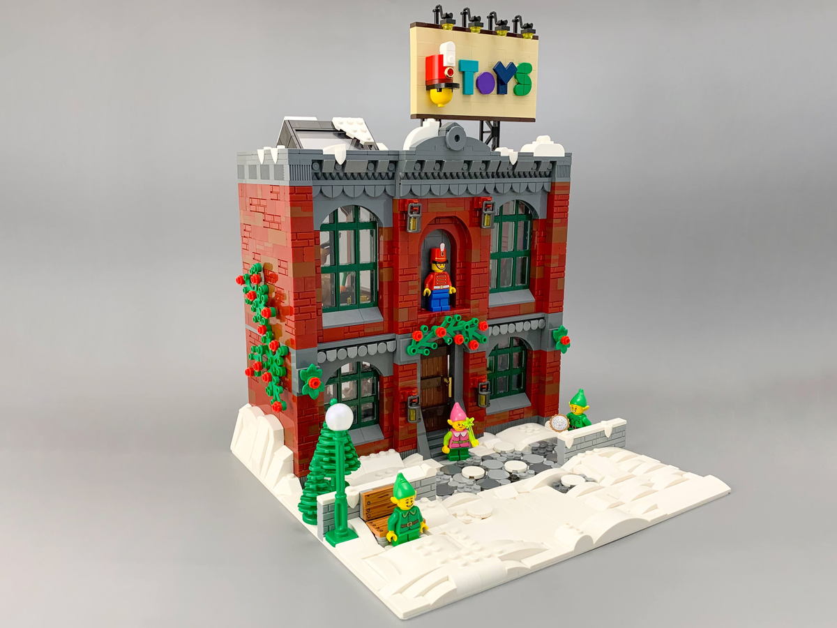 Playful elves run Assembly Theatre in LEGO Christmas window - Retail Focus  - Retail Design