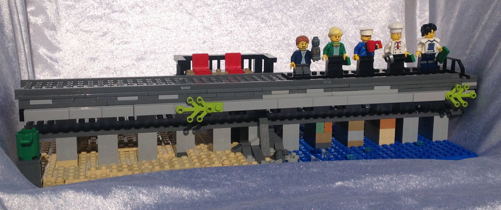 Lego city best sale train track bridge