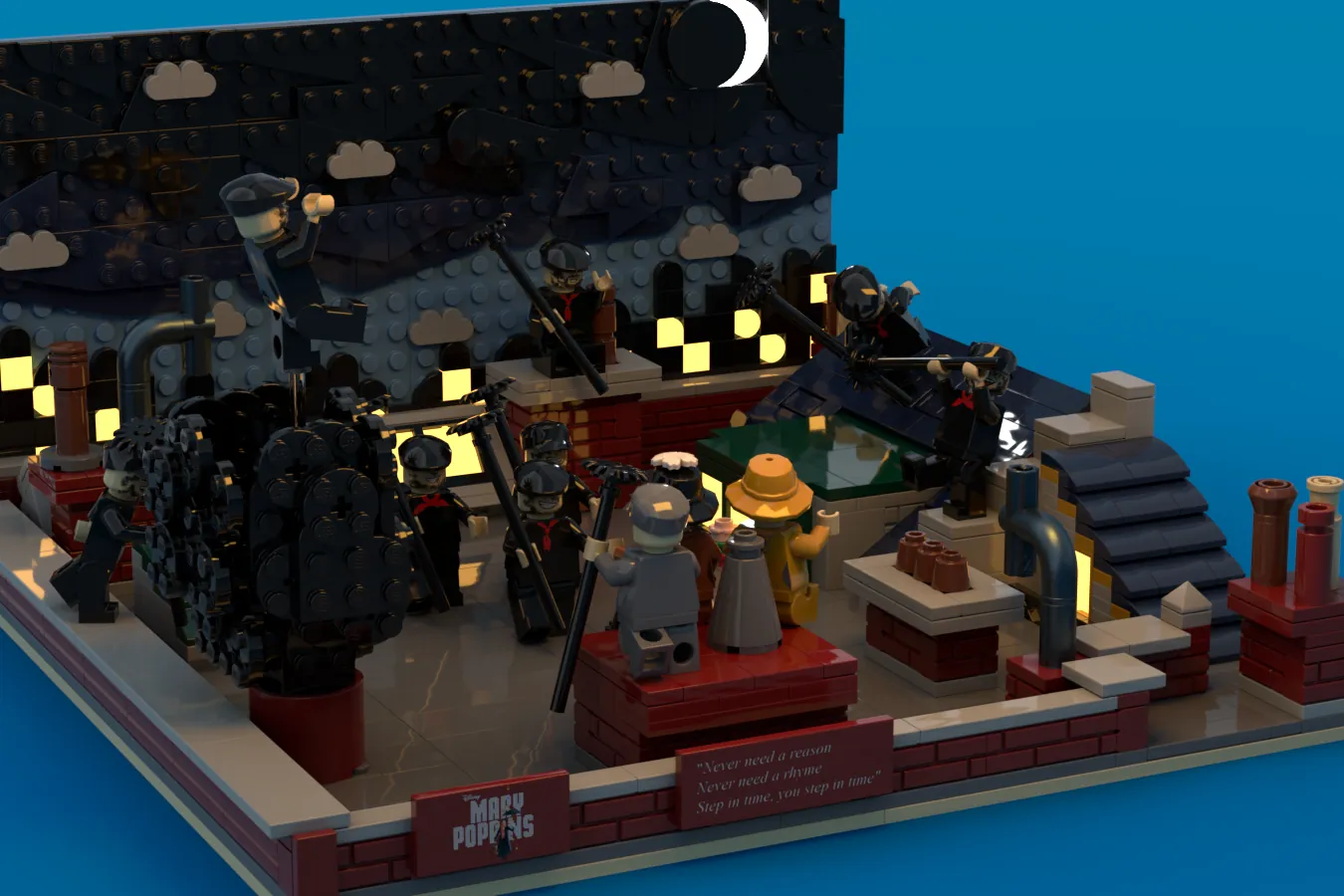 LEGO IDEAS Step In Time Roof Scene From Mary Poppins