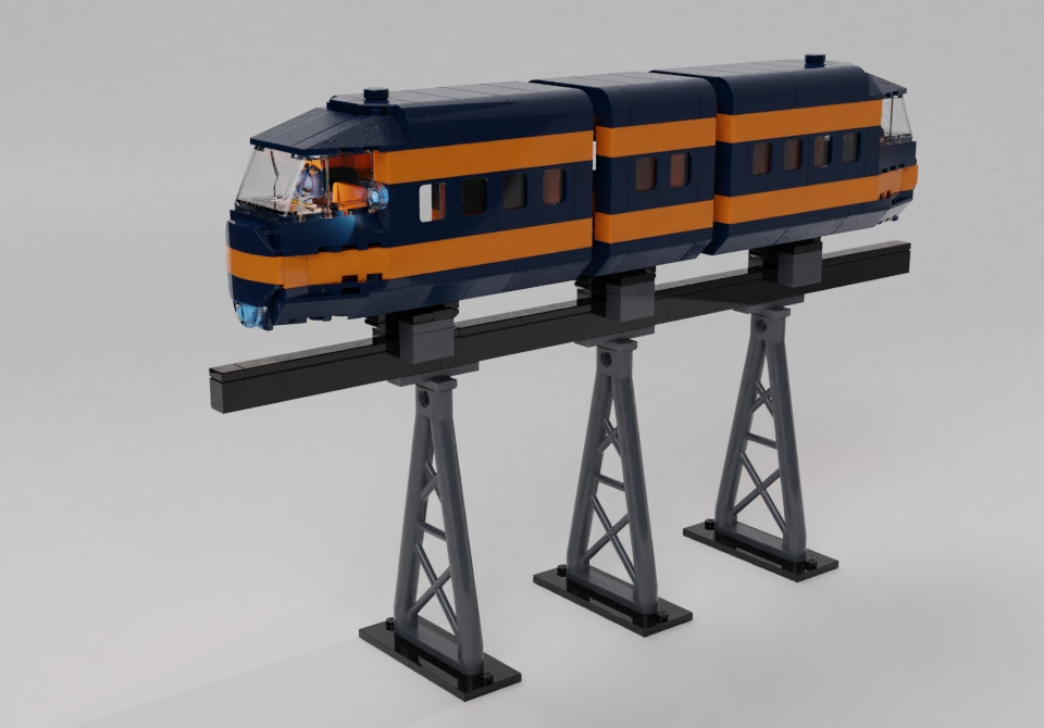 Lego custom sale monorail