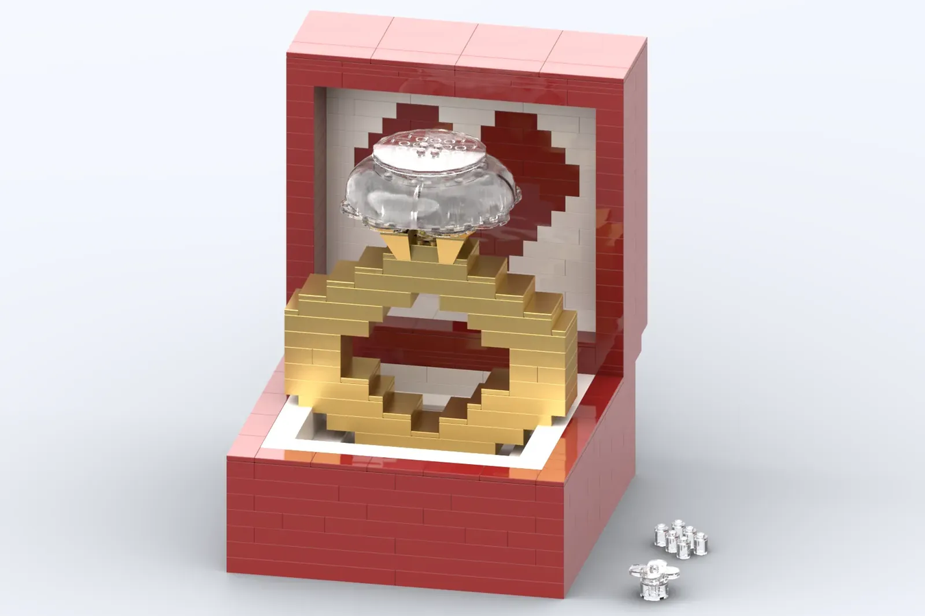 Lego engagement shop ring box